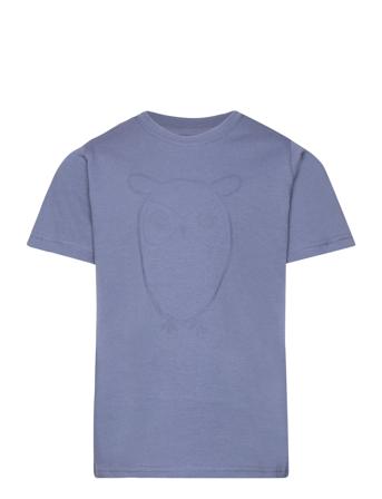 Big Owl T-Shirt - Gots/Vegan Blue Knowledge Cotton Apparel
