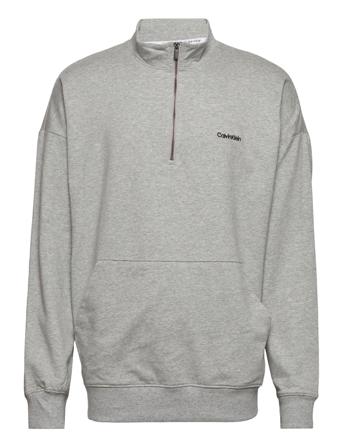 L/S Quarter Zip Sweat-shirt Genser Grå Calvin Klein