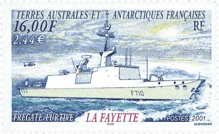 Fransk Antarktis - Fregat - Postfrisk frimærke
