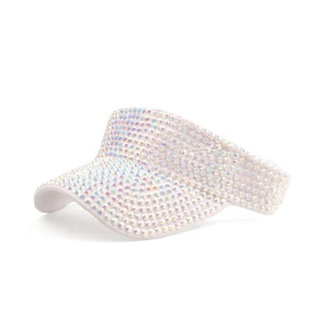 Hat kvinder sommer diamant-besat tom top hat sol hat net r