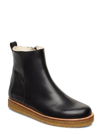 Boots - Flat - With Zipper Shoes Wintershoes Winter Boots Svart ANGULUS