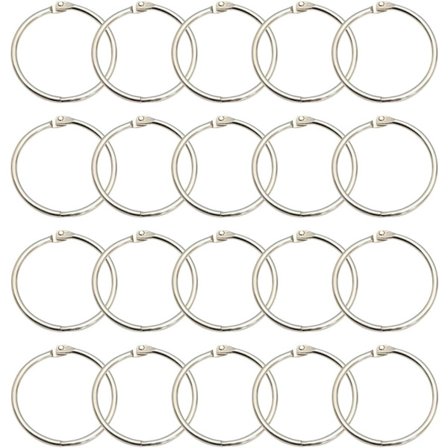 20 stk. - 55 mm - Bokringer - metallringpermer - Bindingsring - for løse ark