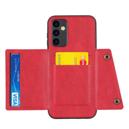 Lyxigt PC Läder Retro Flip Fashion Plånboksfodral För A55 5G Röd