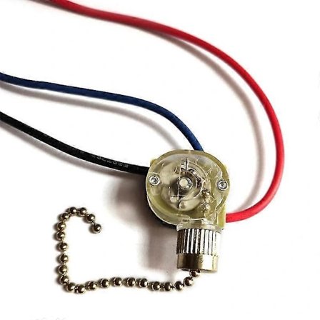 3-leder trekkbryter med kulekjede for taklamper, vifter, vegglamper og lamper