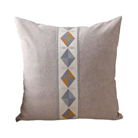 Geometrinen kirjonta etninen tyyli pellava moderni yksinkertainen tyyny keltainen 45*45cm 45*45cm beige
