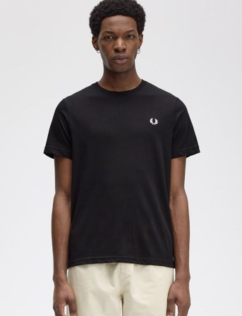 Fred Perry Crew Neck T-Shirt - Black - M