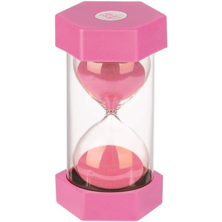 Timeglass, Timeglass for barnesikkerhet, Fargerikt sandglass, Kjøkkenklokke, 30 minutter (1 stk, Rosa)