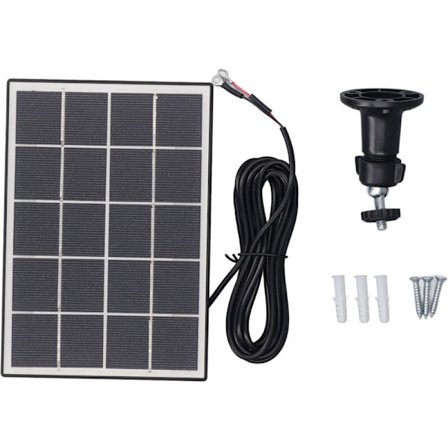 3W 5V Solpanel Professionel Effektiv Monokrystallinsk Silicium Solpanel Oplader til Udendørs Sikkerhedskamera Sort, DUBUNS