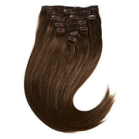 Rapunzel of Sweden Clip-on set 7 pieces 50 cm 2.0 Dark Brown, Hår, Børster & Accessories, Hair Extensions