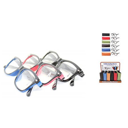 Läsglasögon med fodral Svart +3.0