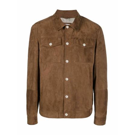 Brunello Cucinelli, Light Jackets Bruin, Heren, Maat:M