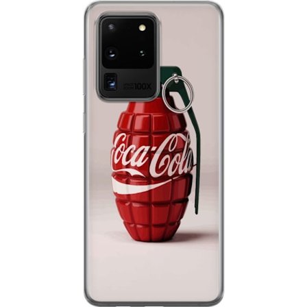 Kompatibelt Mobildeksel til Samsung Samsung Galaxy S20 Ultra Kunstnerisk illustrasjon av Coca Cola granateple i rødt og grønt, pop art inspirert mot