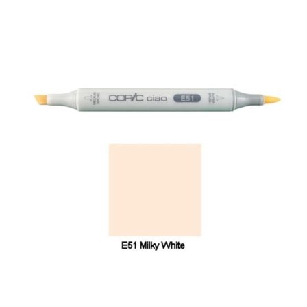 Marker - COPIC - Ciao - Dubbel spets - Färg Beige E51 Milky White - Oföranderlig