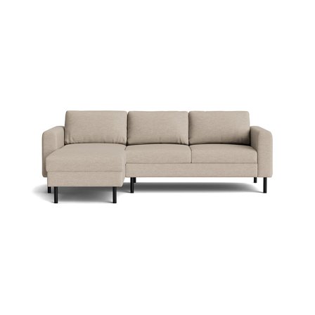 Oslo Chaiselongue-Sofa, wendbar, Farbe Cona Beige, moderner Skandi-Stil, zeitloses Design, hoher Sitzkomfort, flexibel stellbar, Maße 77cm