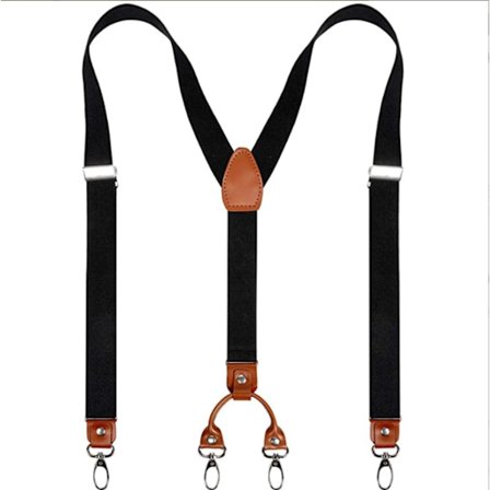 Herr bredd 6 Clip elastisk justerbar robust metallklämma (svart)