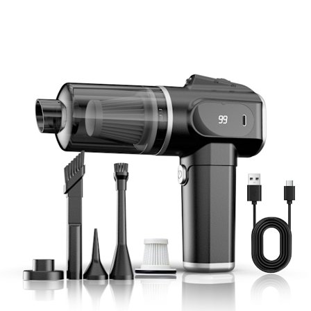 Bærbar bilstøvsuger - Kraftig sugeevne, trådløs Silver