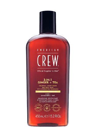 American Crew Hair&Body 3-in-1 Ginger + Tea Schampo 450 ML