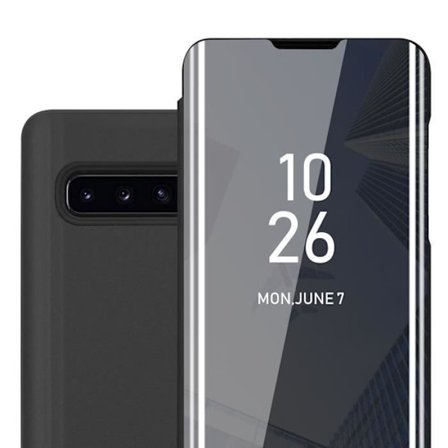 Coque för Samsung Galaxy S10 PLUS i TOURMALINE SVART Skydd med spegel
