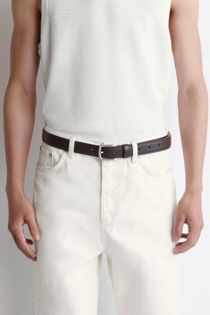 COS Embossed Leather Belt in Brown - Men