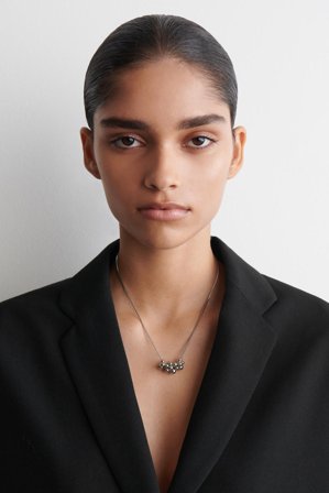 COS Women's Cluster Necklace in Silver-coloured