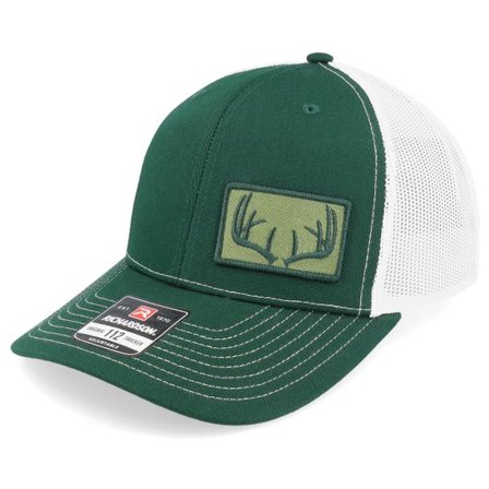 Hunter - Grön trucker Keps - Antlers Side 112 Split Dark Green/White Trucker @ Hatstore