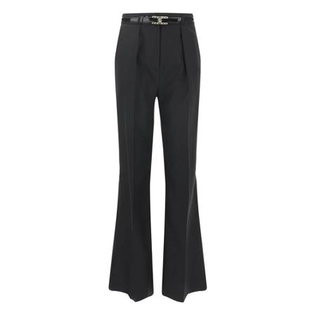 Elisabetta Franchi, Palazzo Trousers Zwart, Dames, Maat:L
