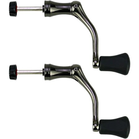 2 STK Fiskestang Hjul Håndtag, Fuld Metal Rocker Grip, Fiskestang Drejehjul Håndtag til de fleste fiskestænger, S