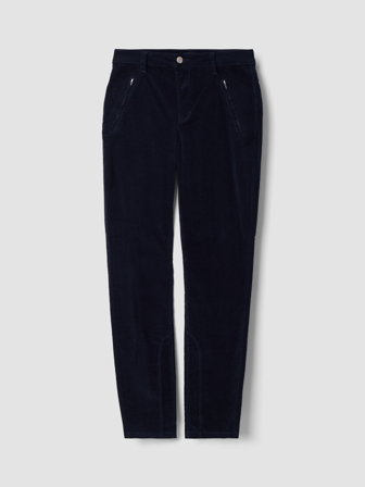 MATCH - Paris zip cordbukse - Marie Philippe - Str. 44 - Dame - Bukser & Jeans - Blå - 98% bomull, 2% elastan