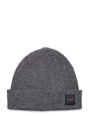 Unisex - Wool-Blend Rib Knit Beanie Grey Scotch & Soda