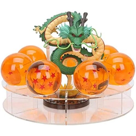 Shenron Figurine Resin Shenlong Statue Set + 1.7inch Crystal Bal