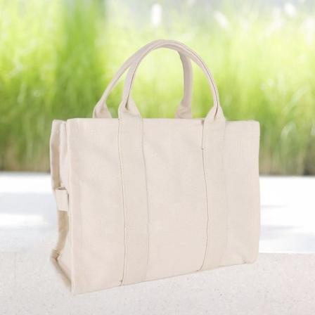 Tote Bag Dam Canvas Enkelt Axel Väska Casual Handväska med Dragkedja Justerbar Rem Beige M