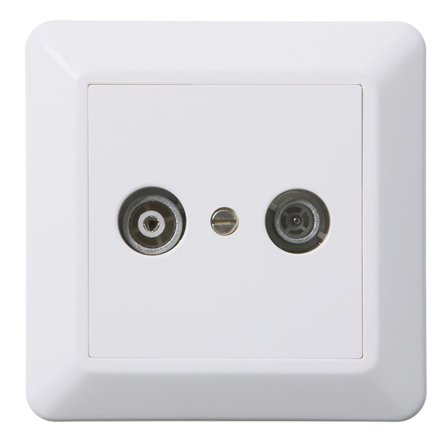 Elko EKO30161 Antennuttag renvit Genomgångsuttag, Antennmateriel