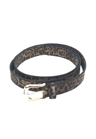 Complement Bälte Animalprint 2,8cm Med Guldspänne Skärp Dam Brun S