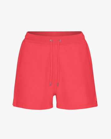 Women Organic Sweatshorts - Red Tangerine L