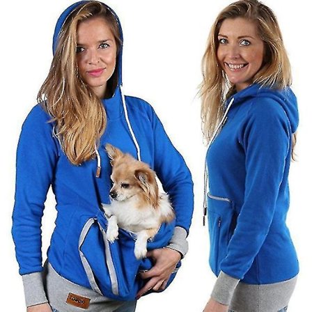 Hoodie med kæledyrslommer til hunde og katte til unisex hættetrøje Hu lomme (FMY)