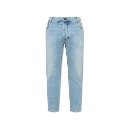 Balmain, Jeans with logo Blauw, Heren, Maat:W32