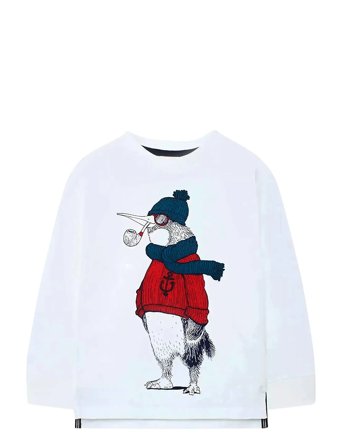 Knit T-Shirt White Boboli