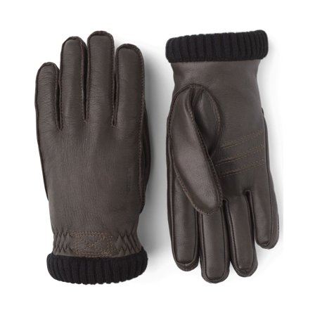 Hestra Deerskin Primaloft Rib Dark brown