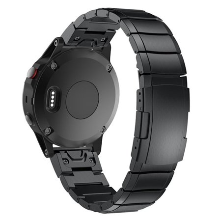 Garmin Fenix 5X urrem i rustfrit stål - sort