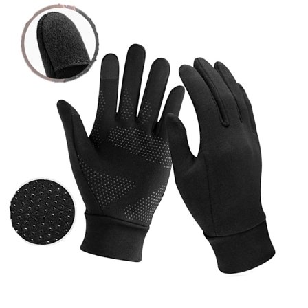 Udendørs Sports Vandtætte Handsker til Touchscreen-enheder Sort M Størrelse