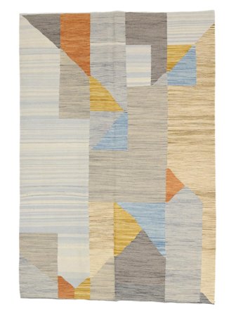 Abstract Small Kilim Modern Rug 154X226 Wool