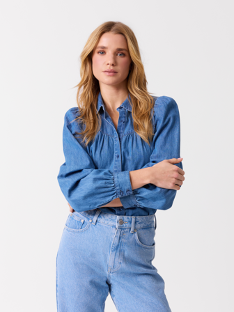 Jean Paul - Anna bluse - Dame - Blå - Skjorter & Bluser - S