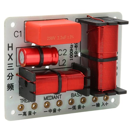 3-veis lyddelefilter Diskant Bass HiFi Høyttaler Frekvensdeler Modul DIY Distributørkort