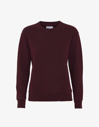 Women Classic Organic Crew - Oxblood Red - L
