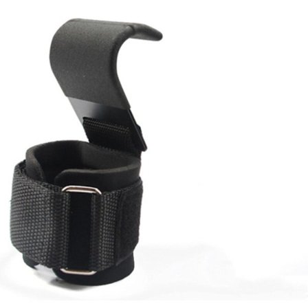 1 par JUSTERBAR 2 krokar Tyngdlyftande Krok Grepp Remmar Hand-Bar Fitness Handledshandskar Gym Pull-Ups SUPPORT med handledslindningar