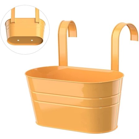 Ripustettava kukkaruukku, ripustettavat kukkaruukut irrotettavilla koukuilla Viemärireikä Ripusta