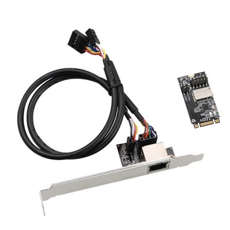 M.2 B-Key / M-Key til PCI-E Gigabit Ethernet 1000 Mbps kablet nettverksadapter RJ45 Ethernet-adapter RTL8111H Chip LED for stasjonær PC