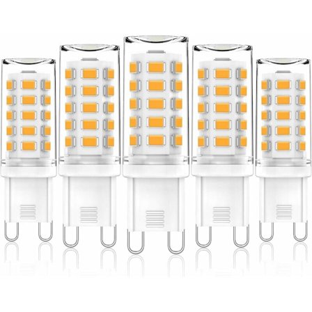 G9 LED-lamppu, lämmin valkoinen, G9 LED-lamppu 3W vastaa 28W 33W 40W halogeenilamppuja, AC 220V-240V, välkkymätön, 5 kpl, [Energ