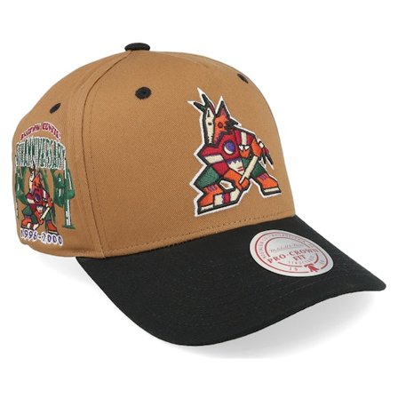 Mitchell & Ness - NHL Brun adjustable Kasket - Hatstore Exclusive x Arizona Coyotes Brown/Black Pro Crown A-frame Adjustable @ Hatstore