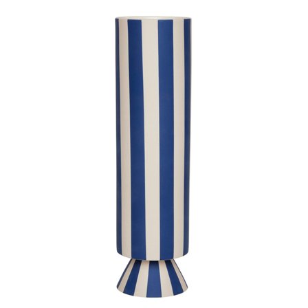 Oyoy living design Toppu vas 31 cm, vit/blå | Inredning > Vaser & Krukor > Vas | Bagaren och Kocken